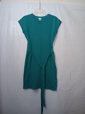 J.CREW FACTORY SHORT-SLEEVED TIE WAIST T-SHIRT DRESS